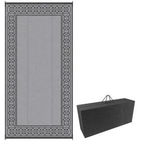 Outdoor Rug for Patio, 9' x 18' Waterproof Large Mat, Reversible Plastic Straw Rug for Decor