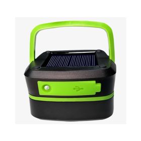 Solar Lantern, Rechargeable, Foldable, Waterproof, 3 Mode LED Power Bank, for Backyard, Camping, Outdoors (Option: Green)