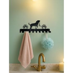 Farmhouse Style Dog Hooks Wall Decor - Rustic Wooden Dog Leash holder for outside or inside, multiple uses including Coat Rack & Key Holder (Option: Hook)