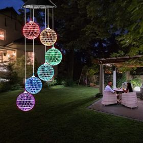 1pc Solar Wind Chimes LED Light Color Changing Wind Chime, Great Birthday Gift For Mom, Mother's Day, Garden Patio Decoration (Option: Ball)